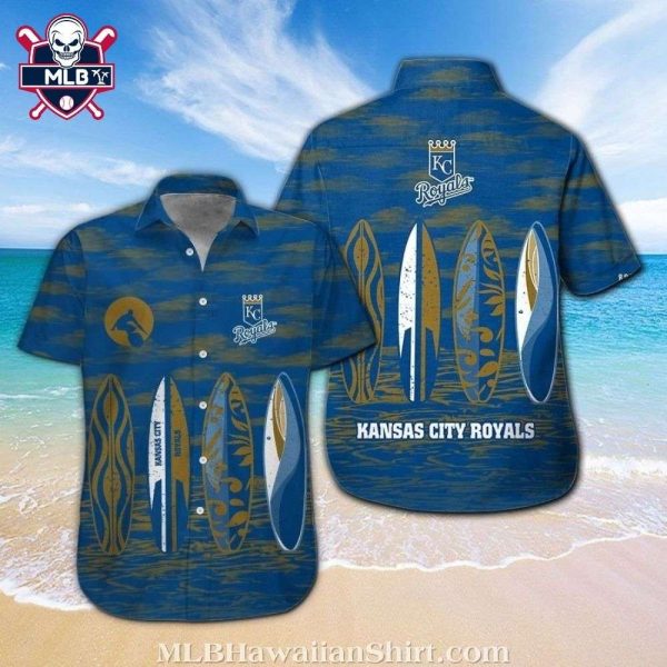 Surf’s Up Royals – KC Royals Tropical Shirt With Surfboard Motifs