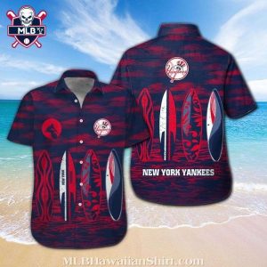 Surfboard Graphics MLB NY Yankees Hawaiian Shirt