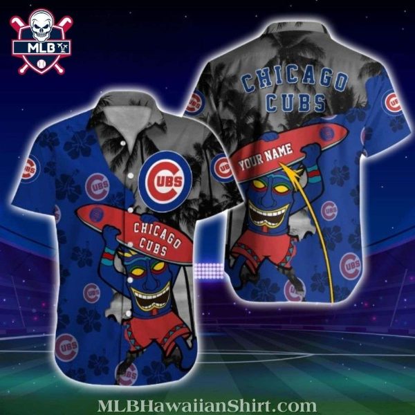 Surfing Mascot – Chicago Cubs Tropical Hawaiian Shirt