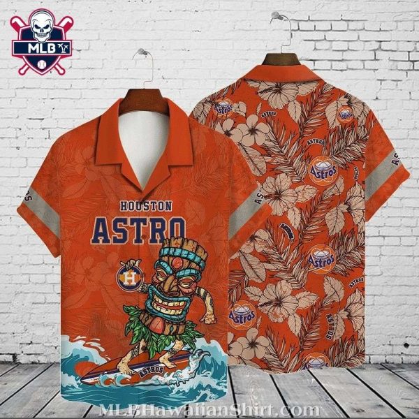 Surfing Tiki MLB Houston Astros Aloha Shirt