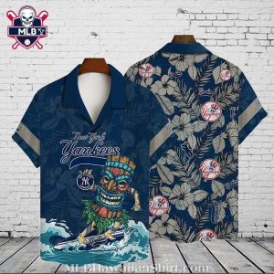 Surfing Tiki NY Yankees Aloha Shirt – Oceanic Adventure Blue