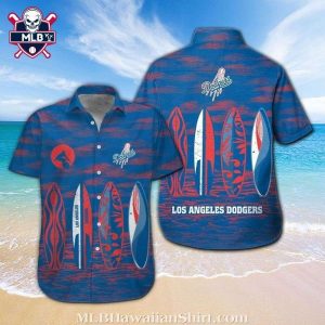 Surf’s Up MLB Los Angeles Dodgers Wave Hawaiian Shirt