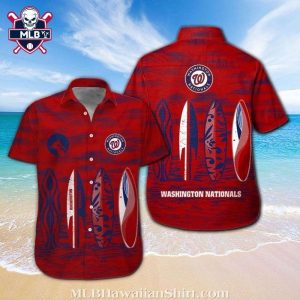 Surf’s Up Washington Nationals Hawaiian Shirt – Nationals Wave Rider Tropical Shirt