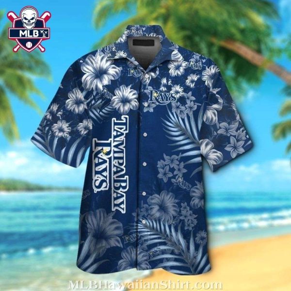 Tampa Bay Rays Classic Blue Floral Aloha Shirt