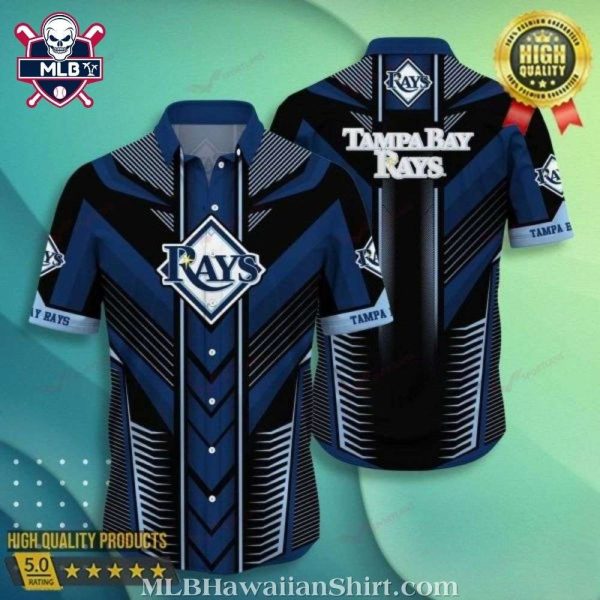 Tampa Bay Rays Dynamic Stripes Performance Hawaiian Shirt