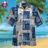 White Hibiscus Navy US Flag NY Yankees Hawaiian Shirt