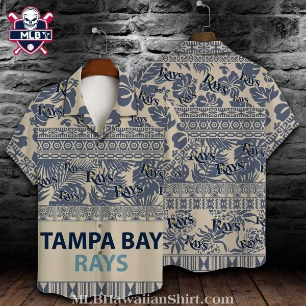 Tampa Bay Rays Foliage And Tiki Mask Tropical Hawaiian Shirt