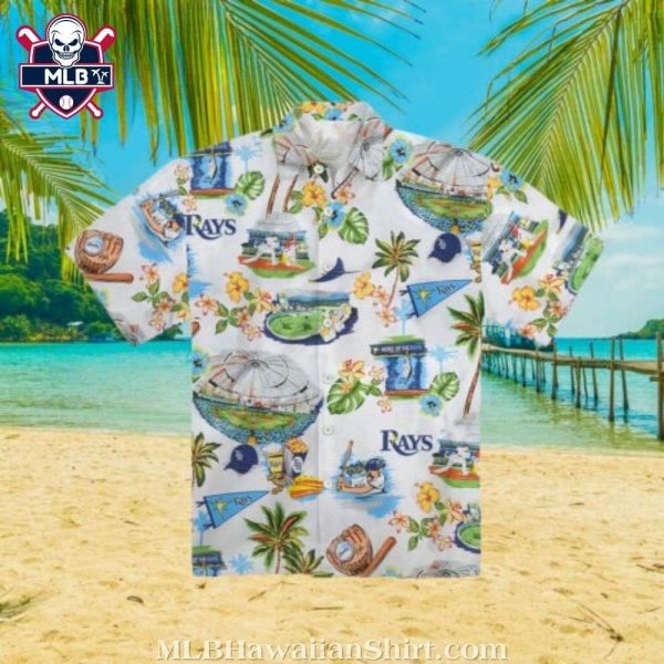 Tampa Bay Rays Nautical Explorer Hawaiian Shirt