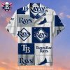 Tampa Bay Rays Sharp Stripes Modern Aloha Shirt