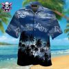 Tampa Bay Rays White Floral – Navy Hawaiian Shirt