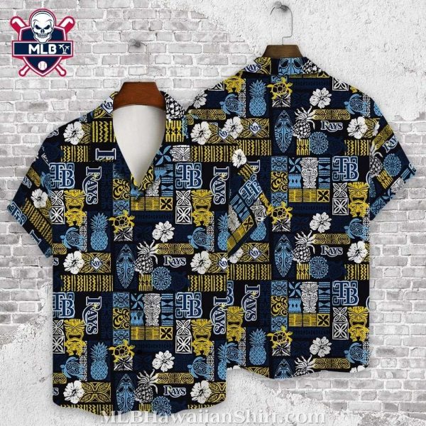 Tampa Bay Rays Pineapple And Tribal Print Tropical Shirt