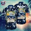 Tropical Flower Pattern American Flag Tampa Bay Rays Hawaiian Shirt