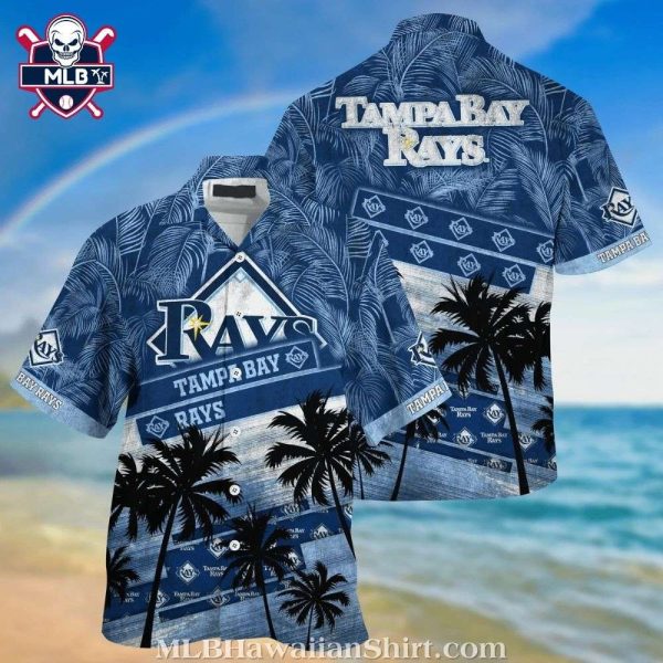 Tampa Bay Rays Sunset Palms Tree Pattern Hawaiian Shirt