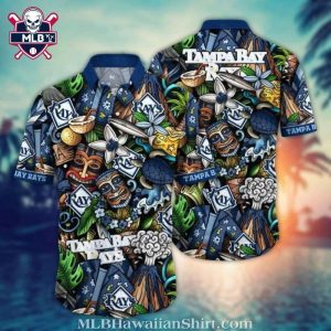 Tampa Bay Rays Tiki Party Tropical Hawaiian Shirt