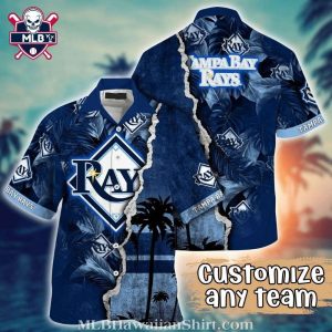 Tampa Bay Rays Tropical Night Personalized Hawaiian Shirt