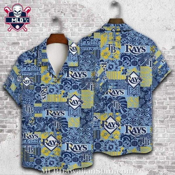 Tampa Bay Rays Vintage Tribal Tapestry Hawaiian Shirt