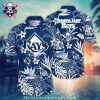 Tropical Flower Pattern American Flag Tampa Bay Rays Hawaiian Shirt