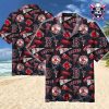 Red Sox Swirl And Stripes Nautical Hawaiian Shirt