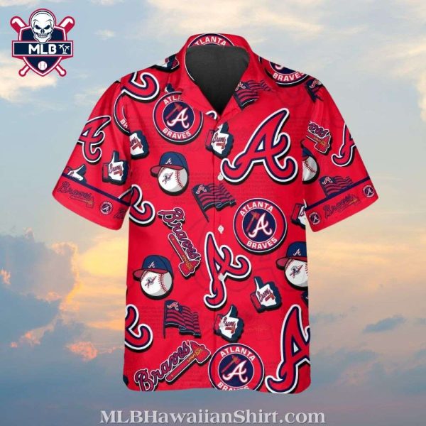 Team Spirit Atlanta Braves Aloha Shirt – All-Over Logo Pattern