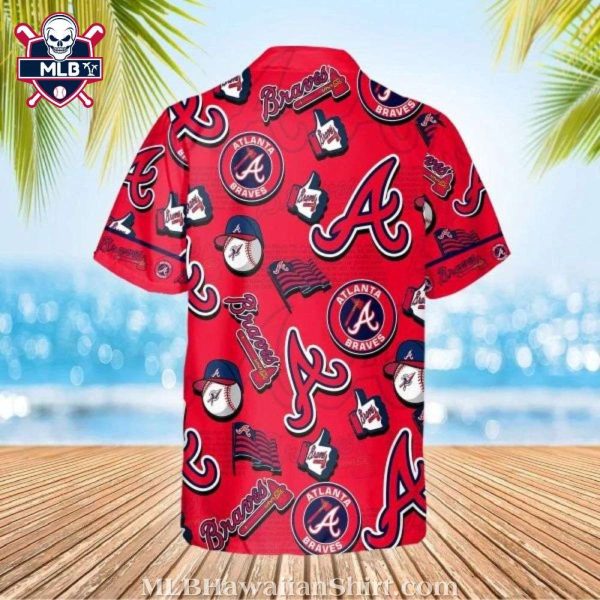 Team Spirit Atlanta Braves Aloha Shirt – All-Over Logo Pattern