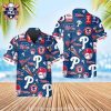 Summer Of Phillies Red, White And Blue Tropical Hawaiian Shirt