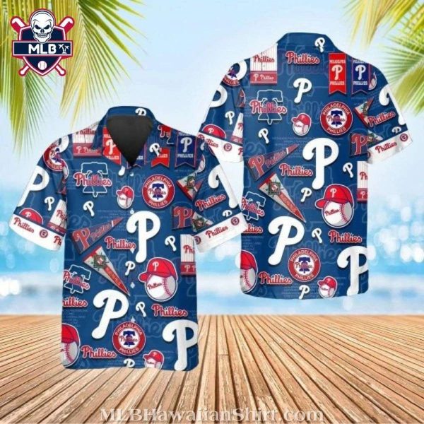 Team Spirit – Philadelphia Phillies Tropical Hawaiian Shirt In Blue