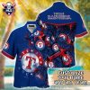 Texas Rangers Abstract Geometric Pattern Hawaiian Shirt