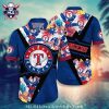 Texas Rangers Bold Blue Floral Hawaiian Shirt