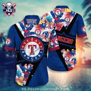 Texas Rangers Festive Floral Custom Hawaiian Shirt