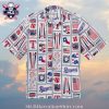 Texas Rangers Personalized Red Jersey Style Hawaiian Shirt