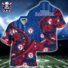 Texas Rangers Personalized Red Jersey Style Hawaiian Shirt