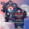 Texas Rangers Tropical Foliage Customizable Hawaiian Shirt