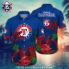 Texas Rangers Mascot And Glove Aloha MLB Shirt – Playful Baseball Spirit