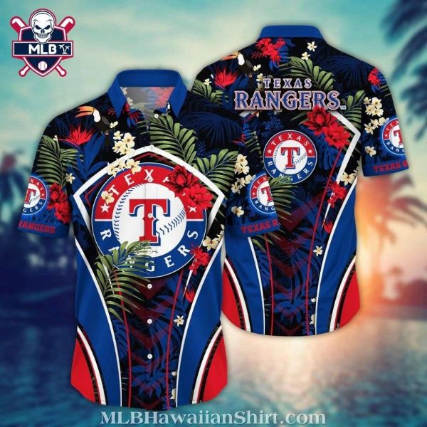 Texas Rangers Tropical Night Custom Hawaiian Shirt