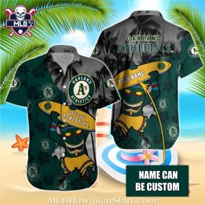 Tiki Party Oakland Athletics Aloha Shirt – Festive Character Print