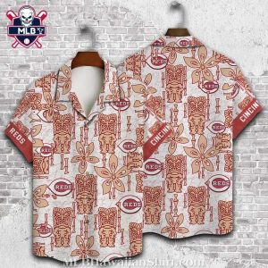 Tiki Totem Reds Spirit MLB Cincinnati Reds Aloha Shirt