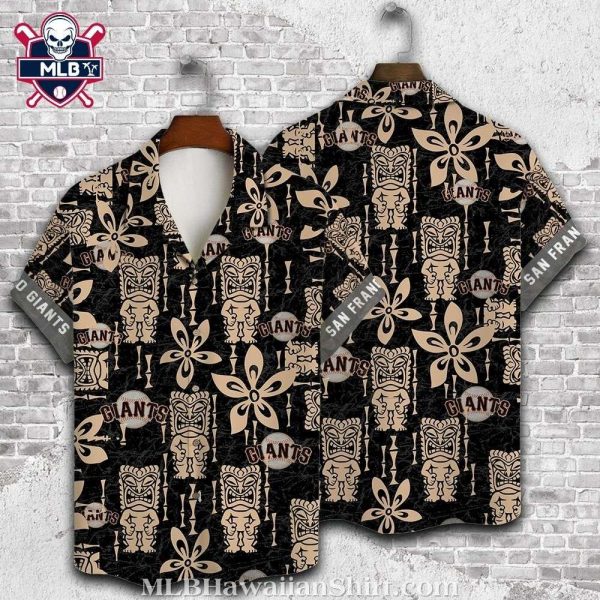 Tiki Totem SF Giants Pattern Hawaiian Shirt – San Francisco Giants Aloha Shirt