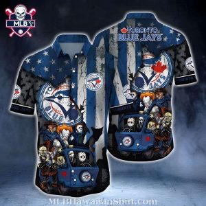 Toronto Blue Jays Haunted Halloween Tropical Hawaiian Shirt