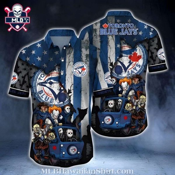 Toronto Blue Jays Haunted Halloween Tropical Hawaiian Shirt