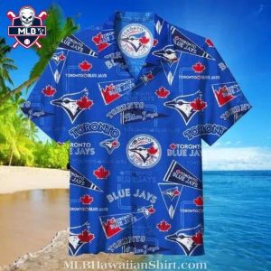 Toronto Blue Jays Iconic Logo Royal Blue Hawaiian Shirt