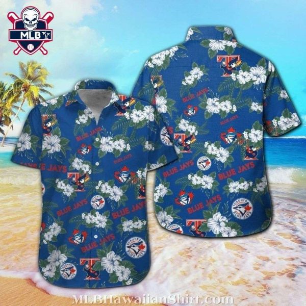 Toronto Blue Jays Lush Tropical Night Blue Aloha Shirt