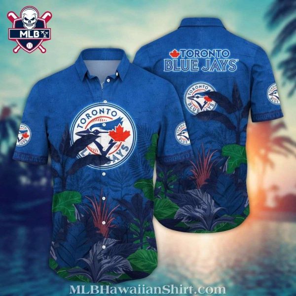 Toronto Blue Jays Midnight Jungle Hawaiian Shirt