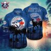 Toronto Blue Jays Night Palms Blue Hawaiian Shirt