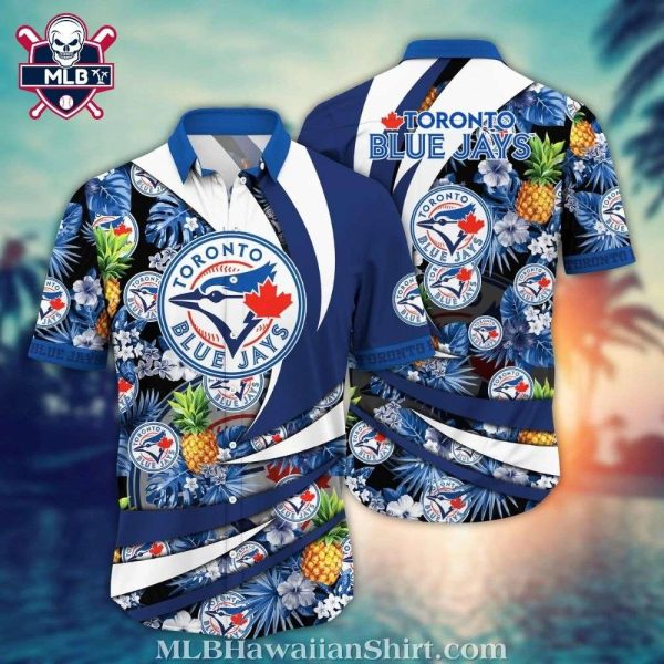 Toronto Blue Jays Pineapple Party Blue Aloha Shirt