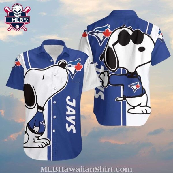 Toronto Blue Jays Playful Snoopy Baseball Tropical Shirt