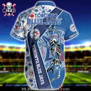 Toronto Blue Jays Skeleton Dance Party Hawaiian Shirt 2