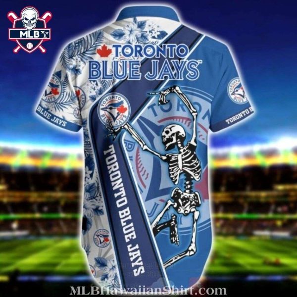 Toronto Blue Jays Skeleton Dance Party Hawaiian Shirt