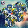 Toronto Blue Jays Vintage Denim Floral Stripe Aloha Shirt