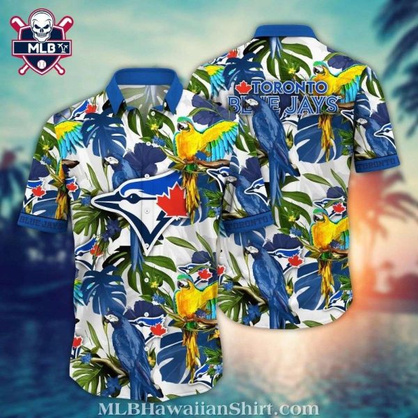 Toronto Blue Jays Tropical Parrot Aloha Shirt