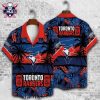 Toronto Blue Jays Native Art Blue And White Aloha Shirt